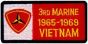 3rd Marine Vietnam '65-'69 Small Patch - FL1165 (3 inch)