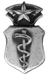 Air Force Chief Physician pin Ant. Silver - 250220 (1 inch)