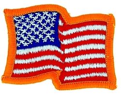 US FLAG patch  2.75 x 2 sew - 012503