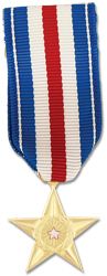 Silver Star Anodized Mini Medal - MRA493