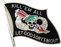 Kill' Em All Flag Pin - 15722 (1 1/8 inch)