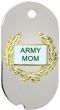 Army Mom with Wreath Dog Tag Key Ring - 14356-DTN
