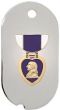 Purple Heart Dog Tag Necklace - 14754-DTNC