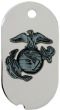 United States Marine Corp Eagle, Globe, & Anchor (EGA) Dog Tag Keyring - BLACK - 15135-DTNBK