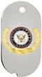 United States Navy Insignia with Wreath Dog Tag Necklace - 15777-DTNC