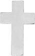 Chaplain Cross Pin - BRIGHT NICKEL - 14098SI (1 inch)