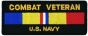US Navy Combat Veteran Small Patch - FL1295 (3 inch)