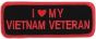 I Love My Vietnam Veteran Small Patch - FL1820 (3 inch)