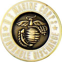 United States Marine Corps Honorable Discharge Insignia Pin - 15723 (9/16 inch)