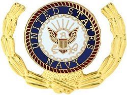 United States Navy Insignia with Wreath Pin - 15777 (1 1/8 inch)