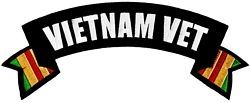 Vietnan Vetersn Rocker Back Patch - FLF1849 (10 X 4 inch)
