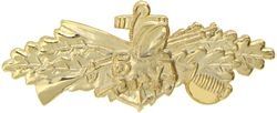 US Navy Seebees Combat Service Pin - GOLD - 14255GL (1 1/2 inch)