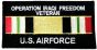 US Air Force Iraqi Freedom Veteran Small Patch - FL1833 (3 inch)
