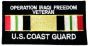US Coast Guard Iraqi Freedom Veteran Small Patch - FL1834 (3 inch)