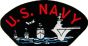 US Navy w/ Ships Black Patch - FLB1336 (4 inch)