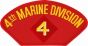 4th Marine Division Insignia Red Patch - FLB1363 (4 inch)