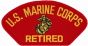 US Marine Corps Retired Insignia Red Patch - FLB1377 (4 inch)