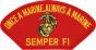 Once A Marine Always A Marine Semper Fi Red Patch - FLB1414 (4 inch)