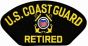 US Coast Guard Retired Insignia Black Patch - FLB1431 (4 inch)