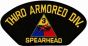 3rd Armored Division with "Spearhead" Black Patch - FLB1437 (5 1/4 inch)