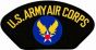 US Army Air Corps Insignia Black Patch - FLB1438 (4 inch)