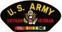 United States Army Vietnam Veteran Insignia with Ribbon Black Patch - FLB1444 (5 1/4 inch)
