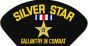 Silver Star Gallantry in Combat Black Patch - FLB1463 (4 inch)