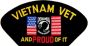Vietnam Vet and Proud of It Black Patch - FLB1576 (4 inch)
