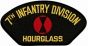 7th Infantry Division "Hourglass" Black Patch - FLB1599 (4 inch)