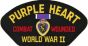 Purple Heart WW II Black Patch - FLB1602 (4 inch)