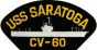 USS Saratoga CV-60 Black Patch - FLB1609 (4 inch)