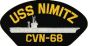 USS Nimitz CVN-68 Black Patch - FLB1615 (4 inch)