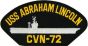 USS Abraham Lincoln CVN-72 Black Patch - FLB1619 (4 inch)