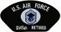 US Air Force Senior Master Sergeant (SMSgt/E-8) Retired Black Patch - FLB1632 (4 inch)