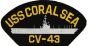 USS Coral Sea CV-43 Black Patch - FLB1642 (4 inch)