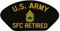 United States Army Sergeant First Class (SFC) Retired Black Patch - FLB1725 (5 1/4 inch)