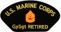 Marine Corps Gunnery Sergeant (GySgt / E-7) Retired Black Patch - FLB1784 (4 inch)