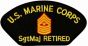 Marine Corps Sergeant Major (SgtMaj / E-9) Retired Black Patch - FLB1787 (4 inch)