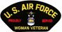 US Air Force Proudly Served Woman Veteran Emblem Black Patch - FLB1809 (4 inch)