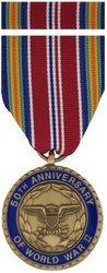 WW II 50th Anniversary Commemorative Medal and Ribbon - CM1