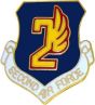 2nd Air Force Pin - 15950 (1 inch)