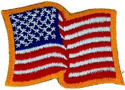 Flag Patch Wavy 2.75 x 2" Sew Only - 080107