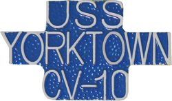 USS Yorktown CV-10 Script Pin - 14978 (1 1/4 inch)