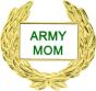 Army Mom with Wreath Pin - 14356 (1 1/8 inch)