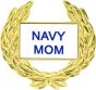 Navy Mom with Wreath Pin - 14358 (1 1/8 inch)