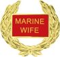 Marine Wife with Wreath Pin - 14363 (1 1/8 inch)