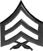 United States Marine Corps Sergeant (Sgt) Stripes Pin - BLACK - 14886BK (1 inch)