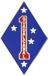 1st Marine Division Guadalcanal Pin - 14654 (1 1/4 inch)
