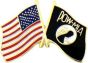 POW/MIA Symbol and United States Flag Pin - 15122 (7/8 inch)