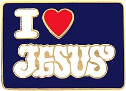 I Love Jesus Pin - 6324 (7/8 inch)